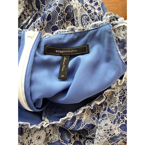 BCBGMaxAzria Blue Lace Midi Dress - Picture 11 of 12
